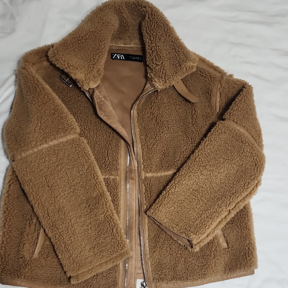 Zara Tan Sherpa Jacket